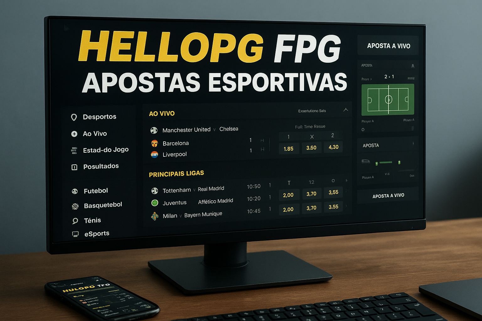 Apostas esportivas no cassino online HELLOPG